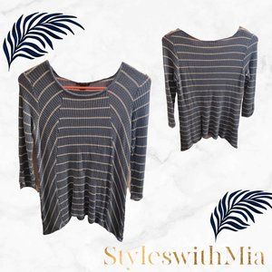 Blue and White Stripped Loose and stretchy Sweater